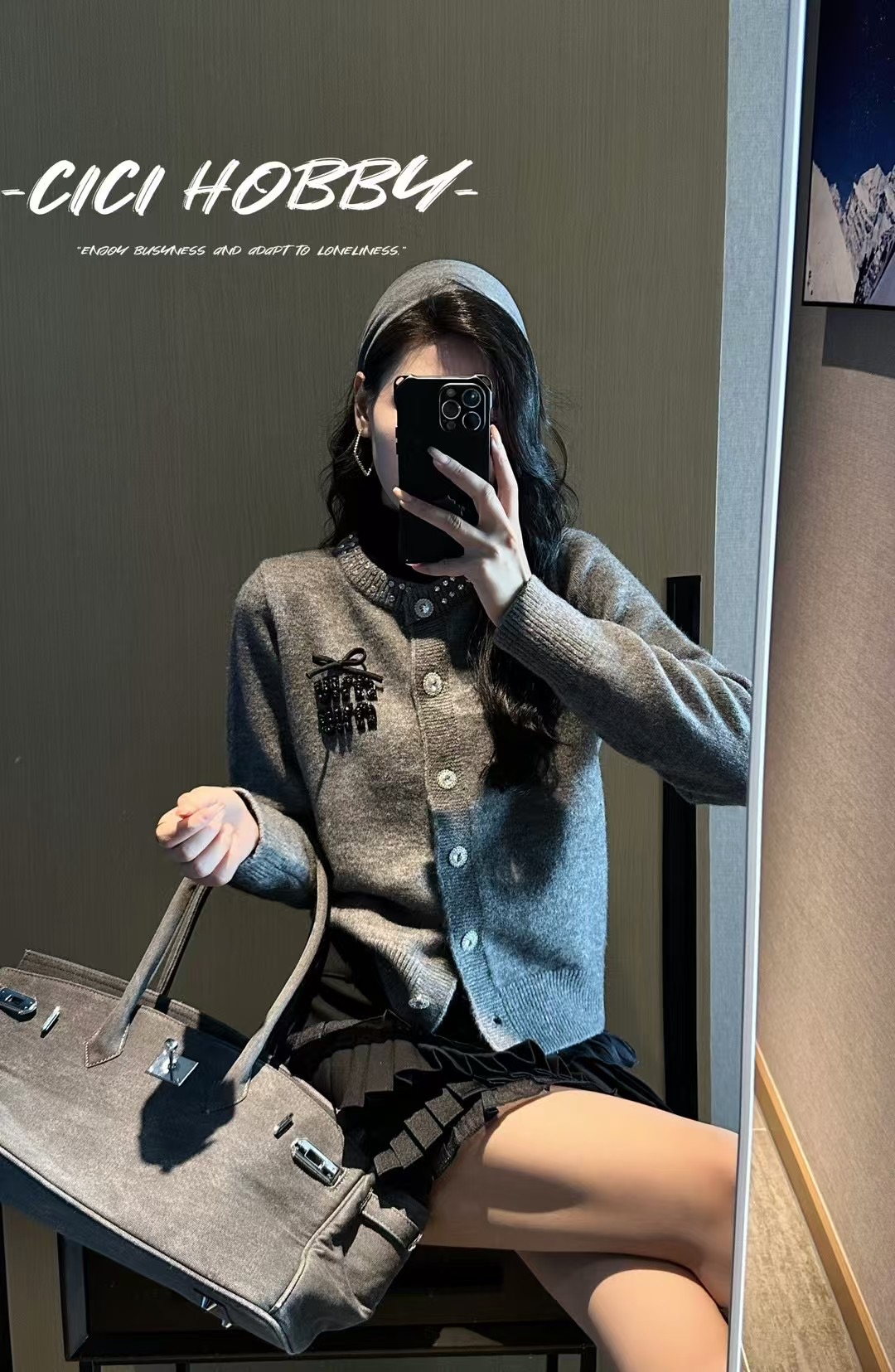 全羊毛高级感重工小香风针织毛衣女秋冬新款开衫外套女装